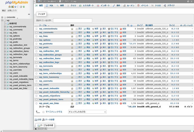 phpMyAdmin | クラウドとレンタルサーバーの KAGOYA